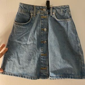 Cute Button Up Jean Skirt